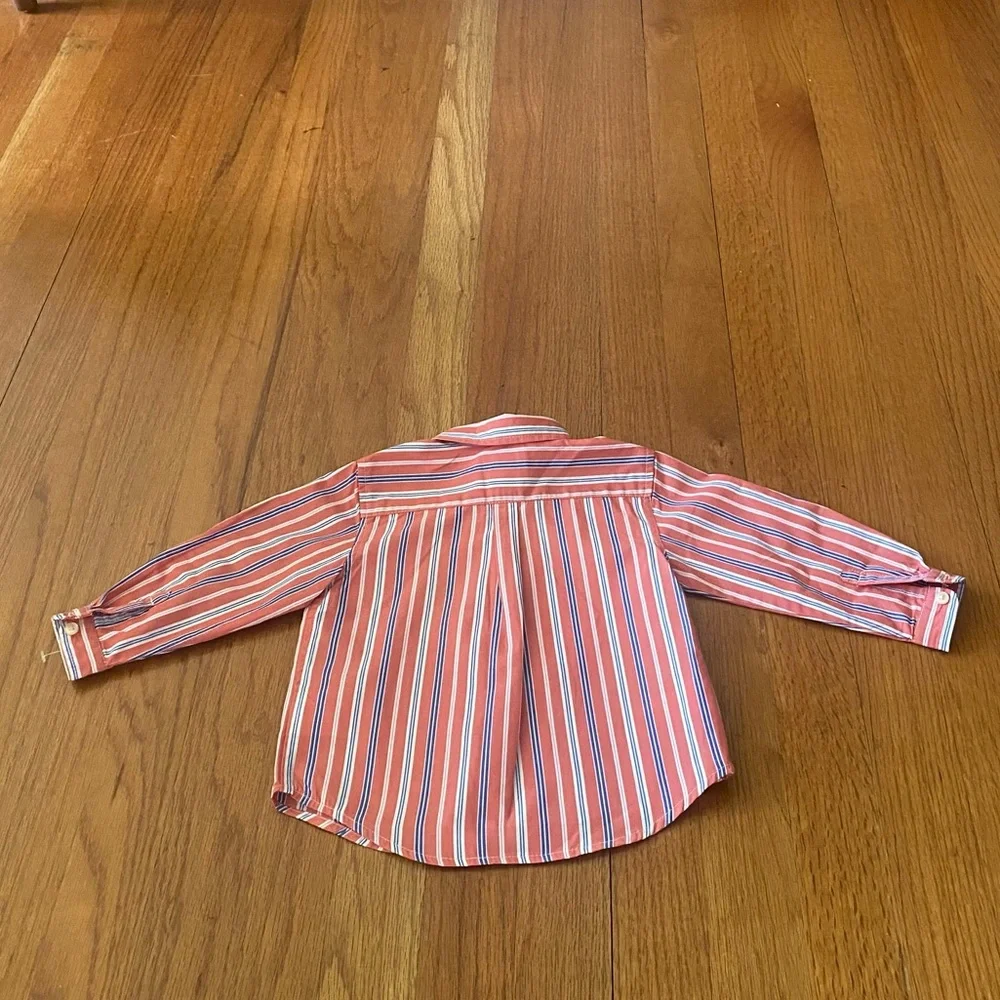 Ralph Lauren Pink Striped Shirt and Blue Jeans Set